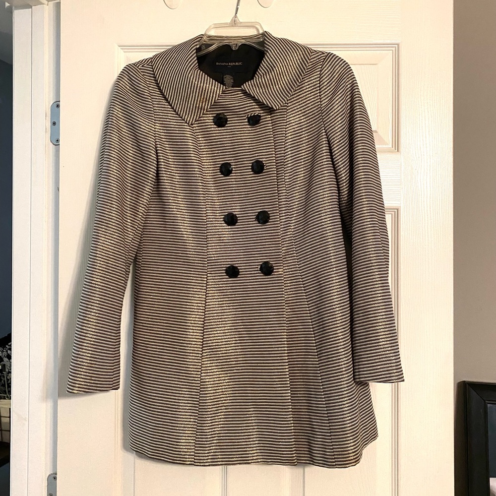 Banana Republic Black & Gold Coat